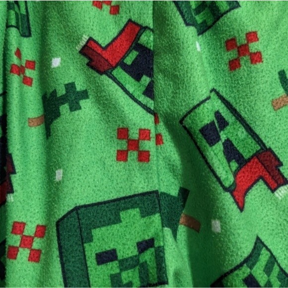 Minecraft Christmas Fleece Pajama Pants, Boys Large - Picture 5 of 10